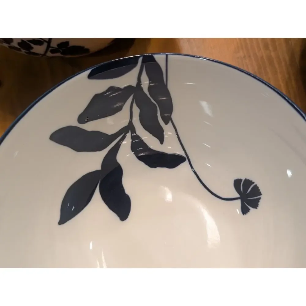 Certified Blue Arbor Stoneware Bowl Set, 6 Piece Set, Cobalt Blue, New in Box